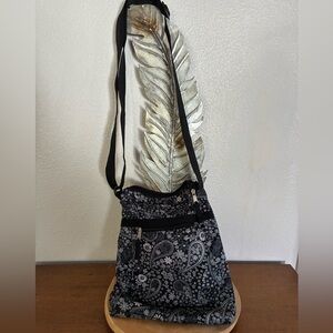 Floral Black Crossbody Bag